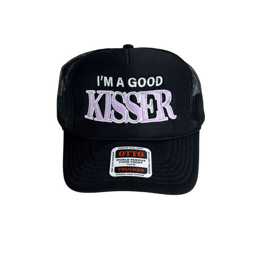 I'm A Good Kisser Black Trucker